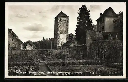 AK Villingen /Schwarzwald, Blick auf Romäusturm