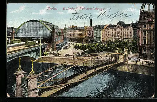 AK Berlin, Bahnhof Friedrichstrasse