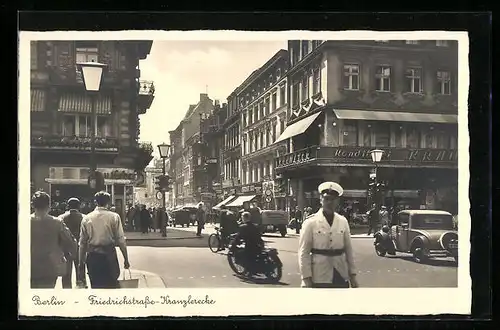 AK Berlin, Friedrichstrasse-Kranzlerecke