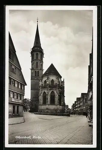 AK Schorndorf, Blick auf Kirche