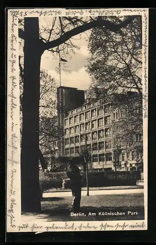 AK Berlin, Am Köllnischen Park, Häuserfassade Rungestrasse