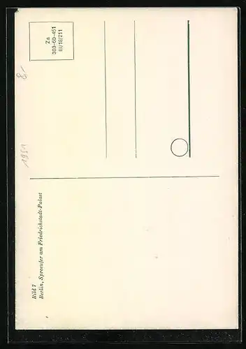 AK Berlin, Spreeufer am Friedrichstadt-Palast