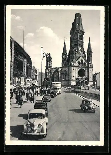 AK Berlin-Charlottenburg, Hardenbergstrasse mit Gedächtniskirche