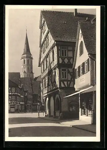 AK Schorndorf, Blick auf die Stadtkirche