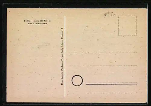 AK Berlin, Unter den Linden, Ecke Friedrichstrasse