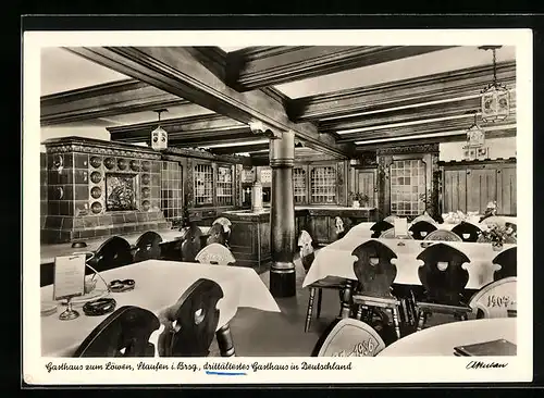 AK Staufen i. Brsg., Gasthaus zum Löwen, Bes. Ernst Burget