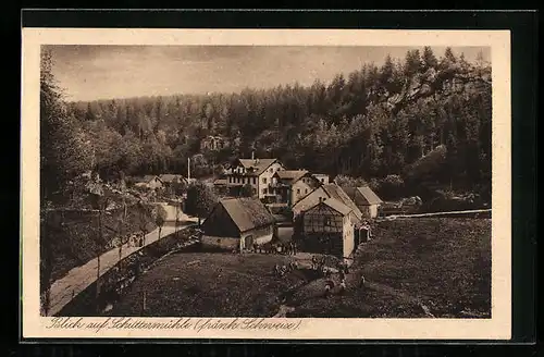 AK Schottersmühle / fränk. Schweiz, Ortsansicht aus der Vogelschau