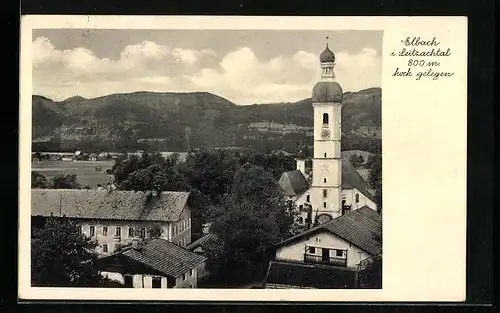 AK Elbach i. Leitzachtal, Ortspartie aus der Vogelschau