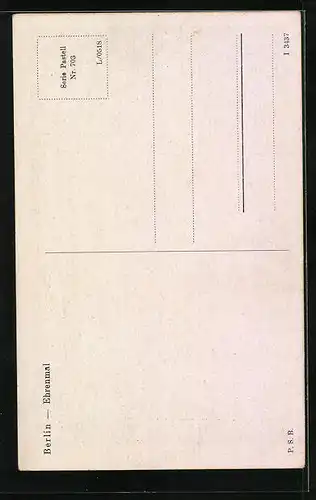 AK Berlin, Ehrenmal, Innenansicht