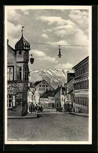 AK Murnau, Markt mit Conditorei-Café