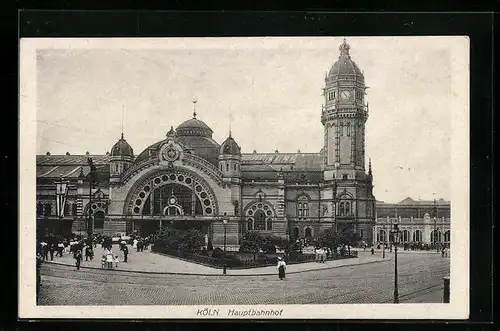 AK Köln, Hauptbahnhof mit Vorplatz