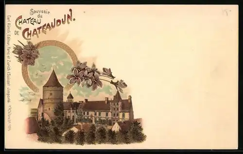 Lithographie Chateaudun, Le Château