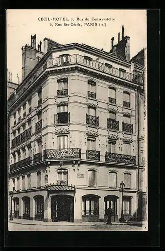 AK Paris, Cecil-Hotel, 7 Rue du Conservatoire
