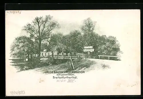 AK Breitenfurt b. Wien, Jacob Bauers Restaurant zum grünen Baum