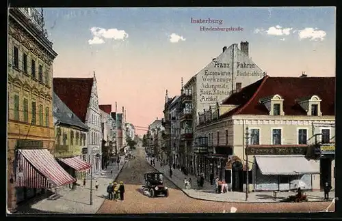 AK Insterburg, Blick in die Hindenburgstrasse