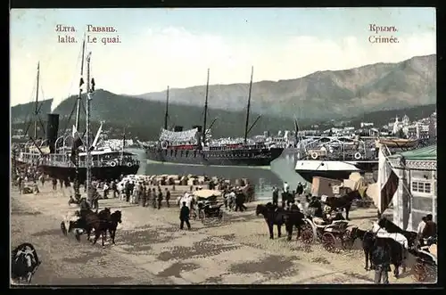 AK Crimée, Ialta, Le quai