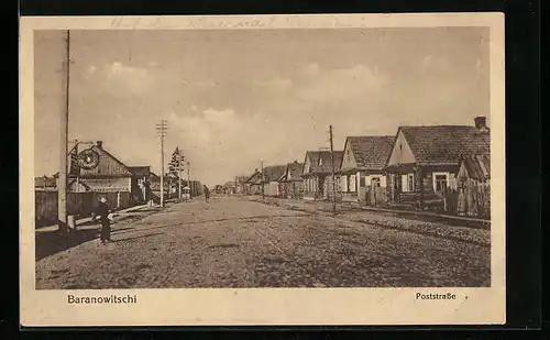 AK Baranowitschi, Ansicht der Poststrasse