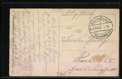 AK Mitau, Kath. Strasse mit Kirche