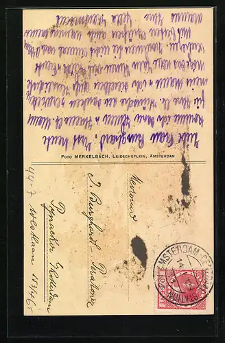 AK Kleines Mädchen mit seiner Puppe