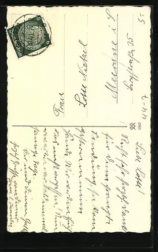 AK Blondköpfchen mit Puppe