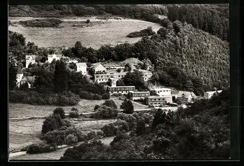 AK Kirchähr über Montabaur, Karlsheim aus der Vogelschau