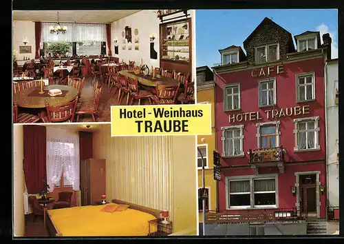 AK St. Goar /Rh., Hotel Weinhaus Traube Fam. Wald, Heerstrasse 161