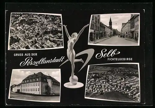 AK Selb /Fichtelgeb., Ortsansichten, Strassenpartie