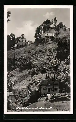 AK Schwarzenstein /Frankenw., Ortspartie mit Feldern