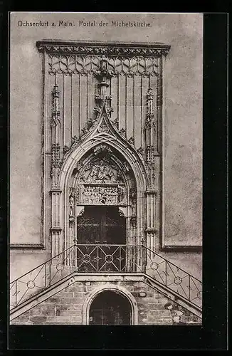 AK Ochsenfurt a. M., Portal der Michelskirche