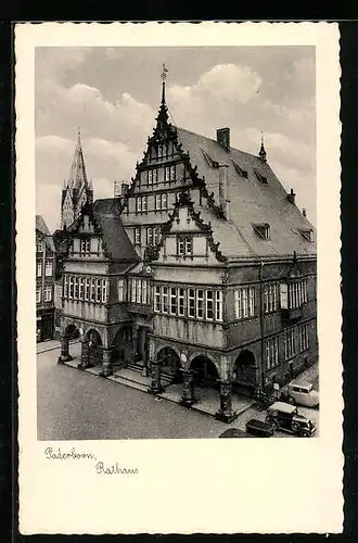 AK Paderborn, Rathaus aus der Vogelschau