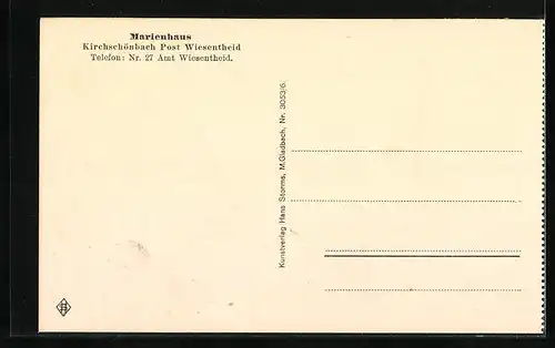 AK Kirchschönbach bei Wiesentheid, Marienhaus, Innenansicht Gang