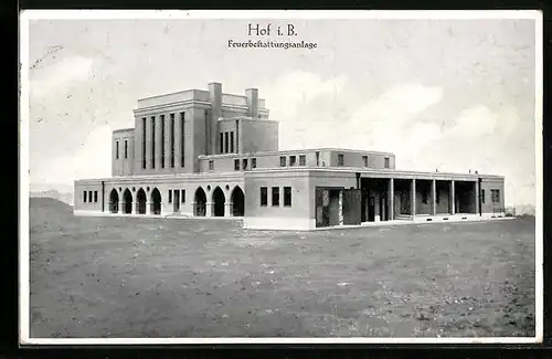 AK Hof /Saale, Feuerbestattungsanlage, Gebäudeansicht