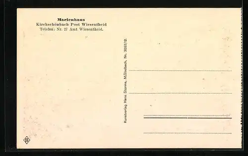 AK Kirchschönbach bei Wiesentheid, Marienhaus, Innenansicht Schlafsaal