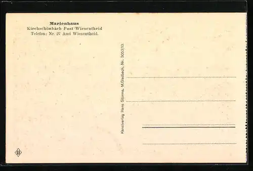 AK Kirchschönbach bei Wiesentheid, Marienhaus, Innenansicht Wäscheraum