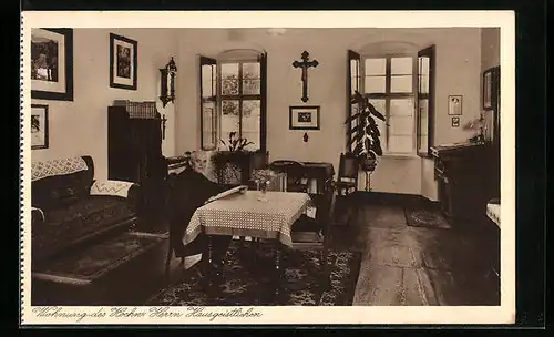 AK Kirchschönbach bei Wiesentheid, Marienhaus, In der Wohnung des Hausgeistlichen