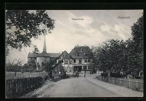 AK Kemnade, Strassenpartie mit Klosterkirche