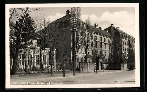 AK Freiberg, König-Friedrich-August-Kaserne mit Hauptwache