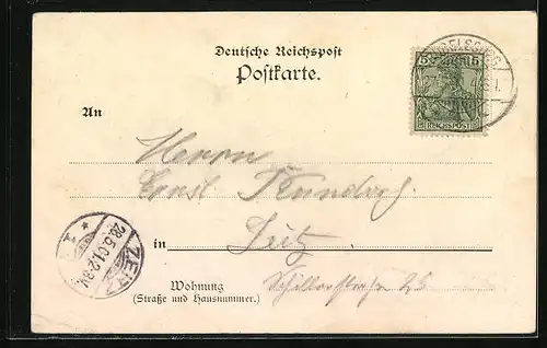 Lithographie Rudelsburg, Burg und Saaleck