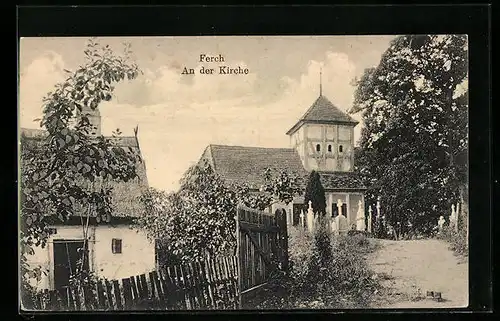 AK Ferch, Ortspartie an der Kirche