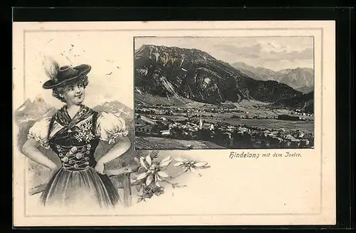 AK Hindelang, Gesamtansicht mit dem Iseler