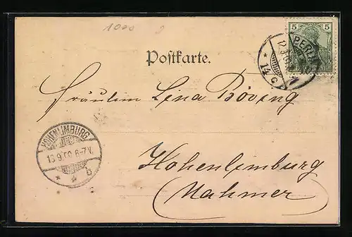 Passepartout-AK Berlin-Tiergarten, Potsdamerbrücke