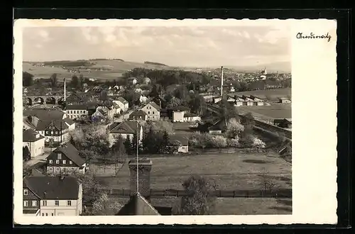 AK Oberoderwitz, Ortsansicht mit Bahnlinie