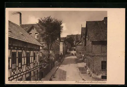 AK Bethel b. Bielefeld, Blick in die Handwerkerstrasse