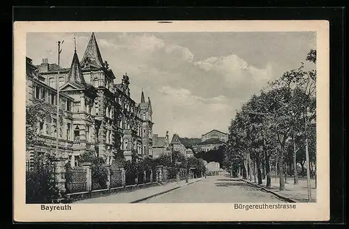 AK Bayreuth, Blick in die Bürgereutherstrasse