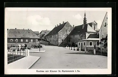 AK Panschwitz-Kuckau /Sa., Strassenpartie mit Kloster St. Marienstern und Gasthaus am Kloster