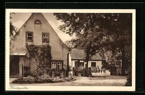 AK Kirchenschönbach bei Wiesentheid, Marienhaus, Kindergarten mit Kindern