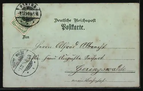 Mondschein-Lithographie Chemnitz, Bahnhof, Rathaus, Neumarkt