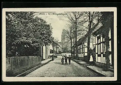 AK Halle i. W., Strasse Klingenhagen, Strassenpartie