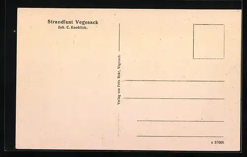 AK Vegesack, Strandlust, Speisesaal