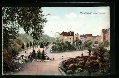 AK Rendsburg, Grünflächen in der Kielerstrasse